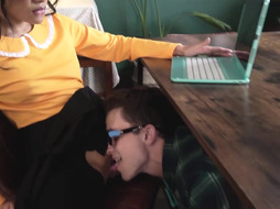 Parker got down and dirty on the table