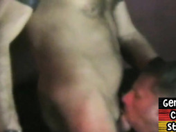 Homemade German gay bottom bareback fucked in closeup