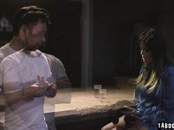 Tom enters his kitchen to find Tanya