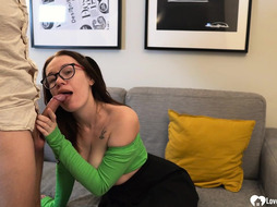 Nerdy babe gets to fuck her tutor