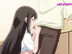 HENTAI gir increases her bust size about 5 cups by accident