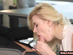 European nympho anal lady pleasing cock in passionate action