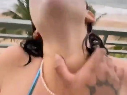 Curvy Teen Rough BBC Sex On The Balcony