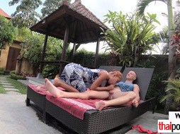 Amateur Thai hottie licked and fucked