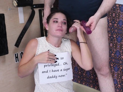 Mouth fuck humiliation and saliva soaking