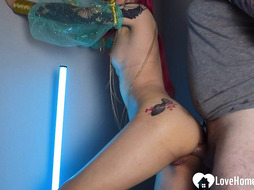 Redhead cosplayer devours dick before getting fucked