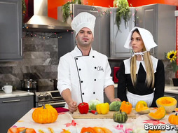 Oiled Khloe Kapri gets anal stuffing