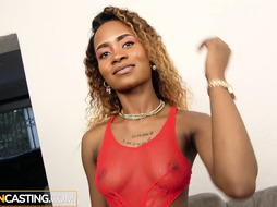 Perfect tits ebony girl railed at modeling casting call by European agent!