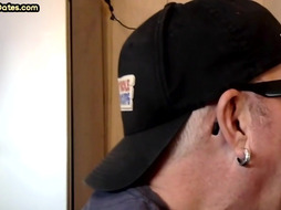 IR gloryhole gaydaddy gets assfucked after sucking cock