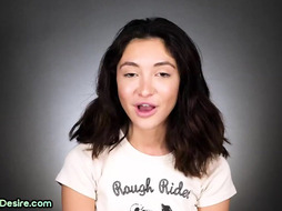 Hairypussy 21yo solo chick enjoys Hitachi orgasm on casting