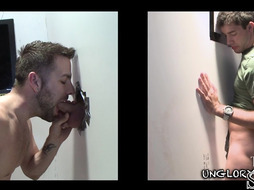 Naive str8 gets gloryhole gay BJ instead of female sucking