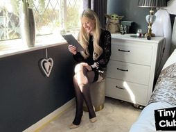 SPH solo disdaining femdom laughs on losers with small cocks