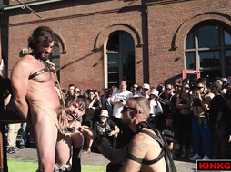 Christian smashes the mallet into Vanders balls