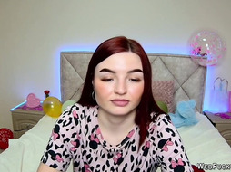 Beautiful amateur ginger babe on webcam