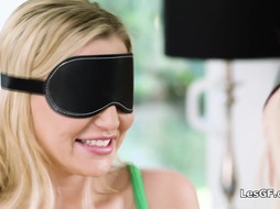 Three big tit blondes scissoring