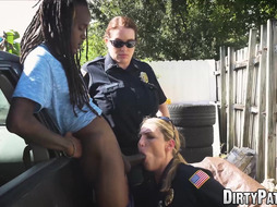 Luscious cop Maggie Green rides BBC after pussy buffet