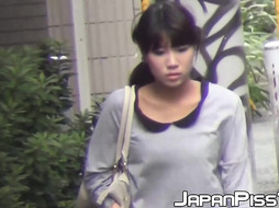 Asian babes with hot hairy pussies close up alley peeing