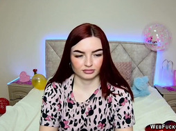 Ginger amateur babe with big tits