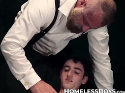 Jaden Dreams' groans in a dildo session with bearded Felix Kamp