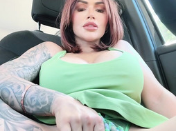 Redhead MILF Gemma Massey Car Fingering For Subscribers