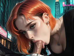 Public AI anime fantasy as the big-titted beauty gets pounded in city alleyway