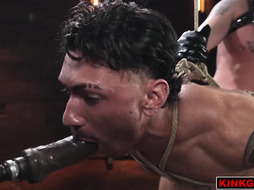 Dom Cowboy Tames His Bound Stud
