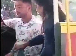 Indian Lovers outdoor handjob and blowjob in Fair