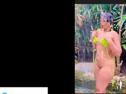 Smriti jain outdoor shower dare video