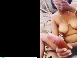 New Instagram Viral Desi outdoor sex of a village lady riding on a huge dick