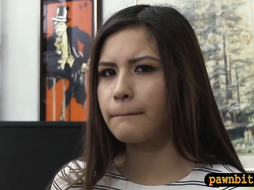 Petite babe pounded by nasty pawn dude